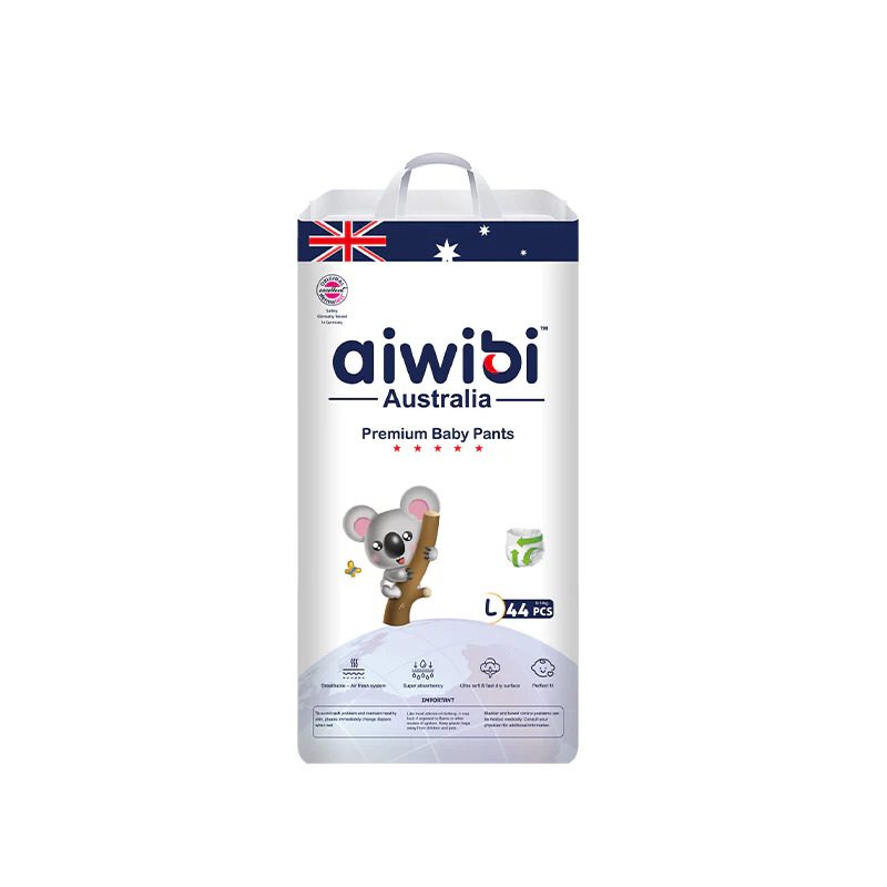 Aiwibi Australian Premium Baby Diaper Pant System L size (9 to 14) Kg 44 Pices