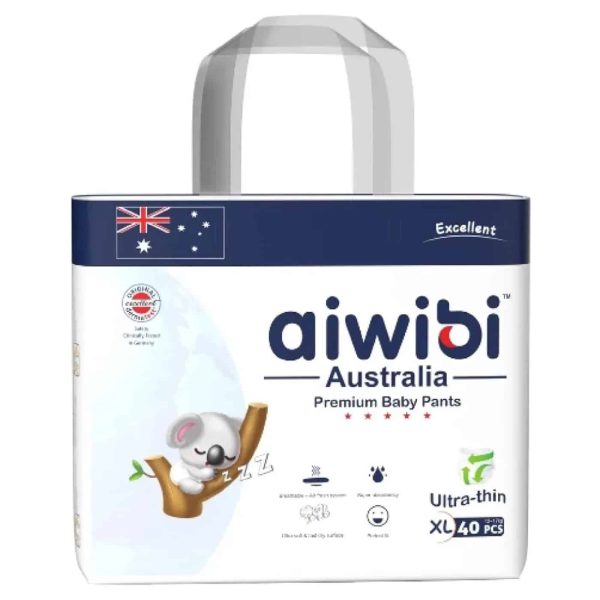 Aiwibi Australian Premium Baby Diaper Pant System XL size (13 to 18) Kg 40 Pices