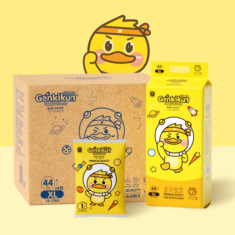 Genkikun Baby Diaper Pant System XL Size (12-17Kg) 44 Pices