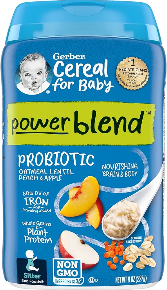 Garber Oatmeal Lentil Peach & Apple Cereal