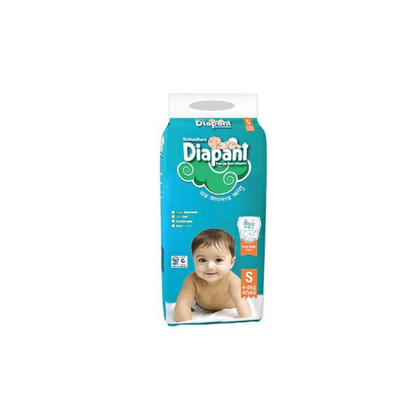 Bashundhara Baby Diaper Pant System S (4-8 kg) 42 Pices