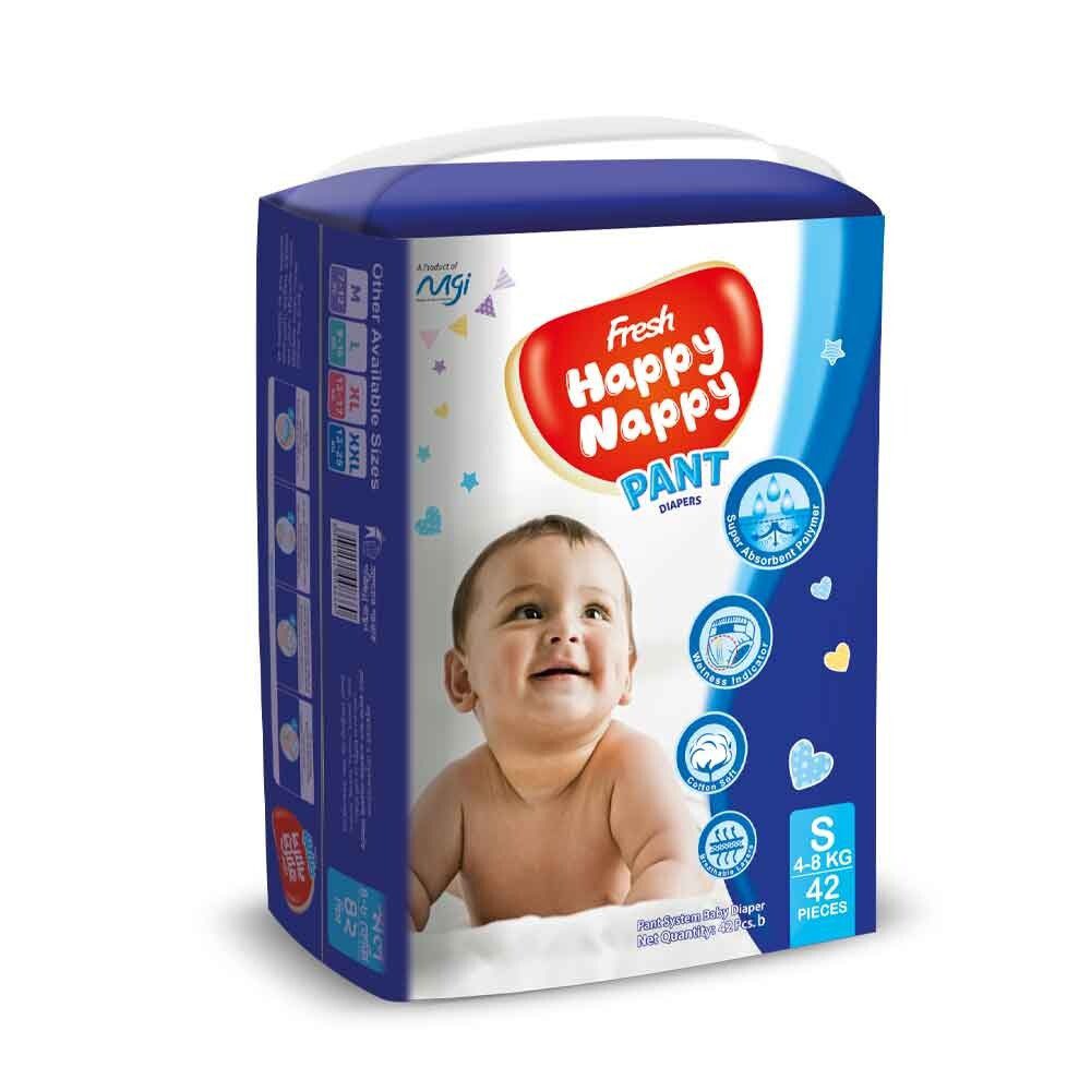 Fresh Happy Nappy Pant Diaper S (4-8 kg) 42 Pices