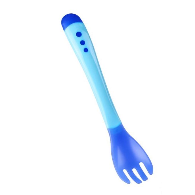 Heat Temperature Sensing Color Changing Babies Feeding Spoon Fork