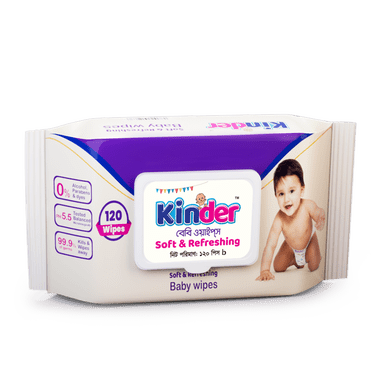 Kinder Wet Wipes 120 pcs Pouch