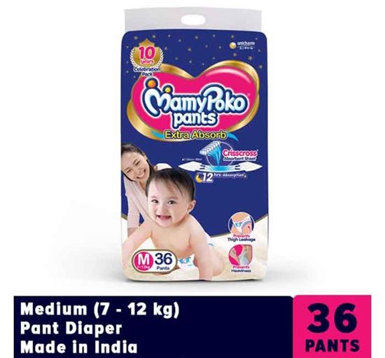 MamyPoko Pants System M Size (7-12 KG) 36 Pices ( Indian )