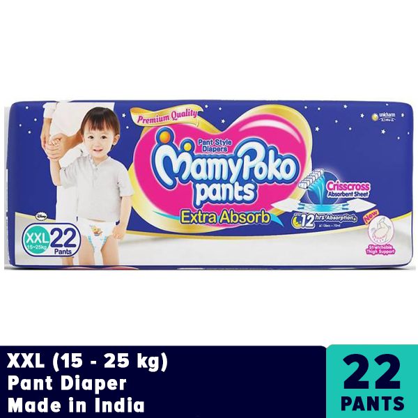 MamyPoko Pants System XXL Size (15-25 KG) 22 Pices ( Indian )