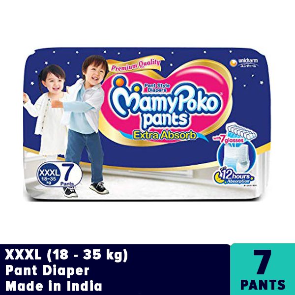 MamyPoko Pants System XXXL Size (18-35 KG) 7 Pices ( Indian )