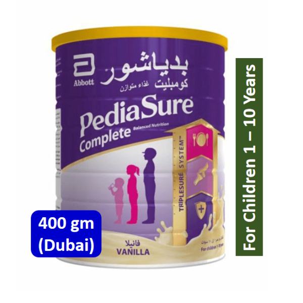 PediaSure Formula Milk 400 gm For (Children 1 - 10 Years) Vanilla Flavor (Dubai)