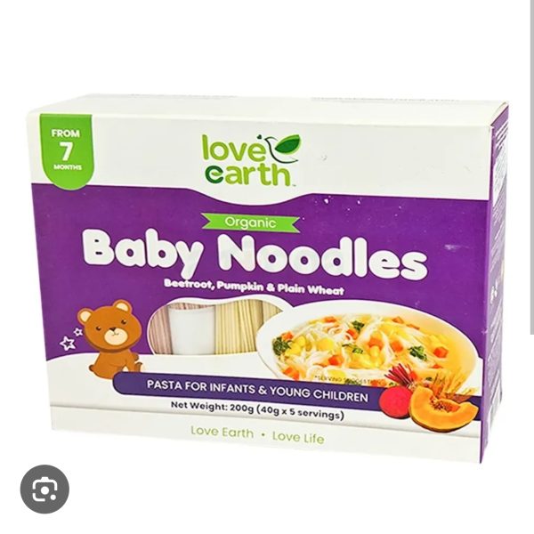 Love Earth Organic Baby Noodles 7month+ (Malaysia) 200g (40gx5 servings)