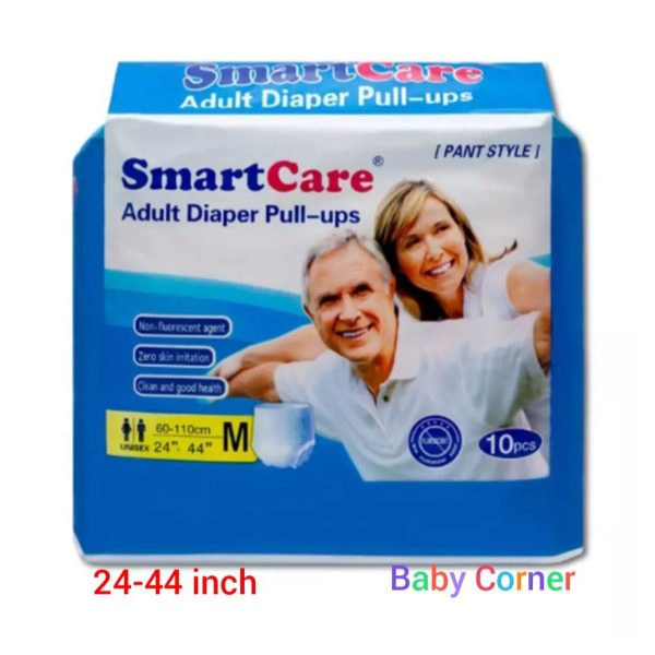 SmartCare Pant style Adult Diaper (24- 44) inch M size(60-110 cm) 10 Pices ( Turkey )