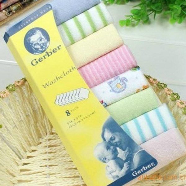 Soft Cotton Baby Handkerchief or Towel 8pcs