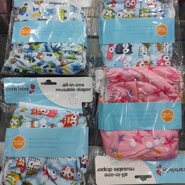 Washable diaper with 3 layer pad 1pcs
