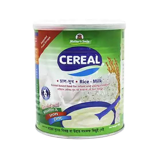Mother's Smile Cereal Rice & Milk Tin 400 gm ( Belgium )