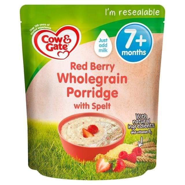 Cow & Gate Red Berry Wholegrain Porridge With Spelt 7+ month