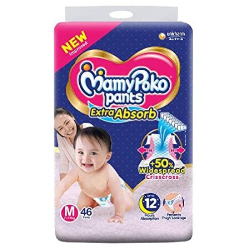 MamyPoko Pants System M Size (7-12 KG) 46 Pices ( Indian )