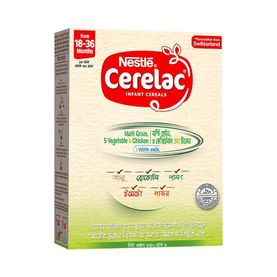 Cerelac Multi Grain 5 Vegetable & Chicken ( 18 to 36 month ) 350 GM ( Bangladeshi )