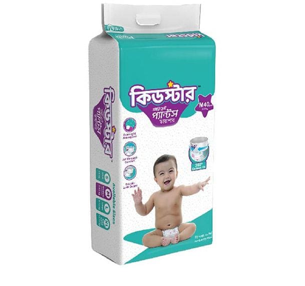 Kidstar Baby Diaper Pant System M Size (6 to11) Kg 40 Pices
