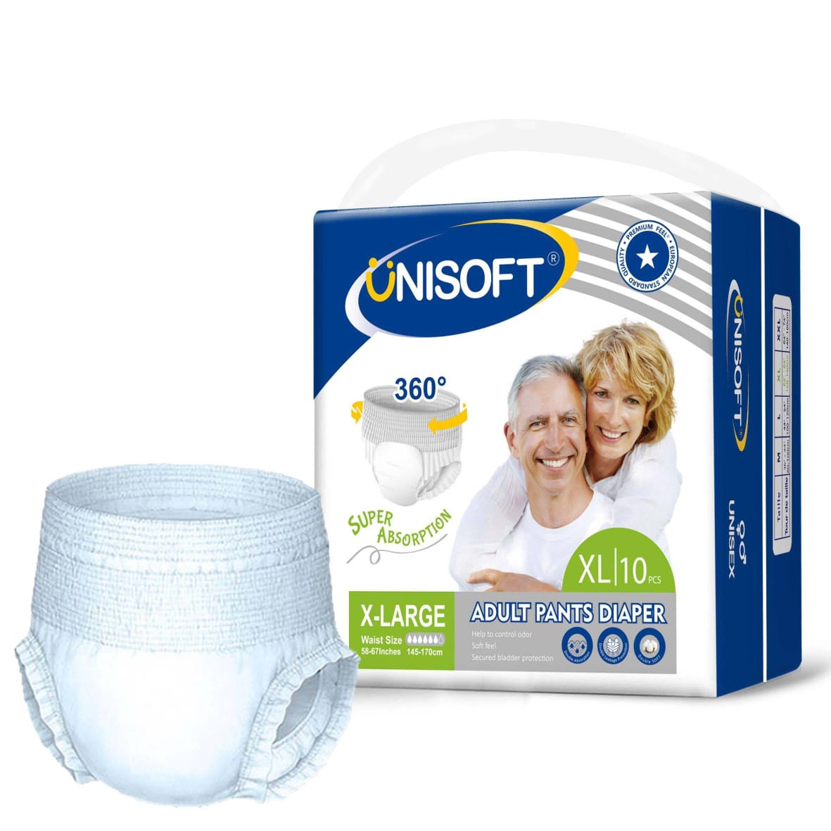 Unisoft Adult Diaper Pant XL 10 pis