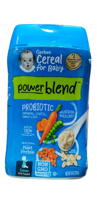 Gerber Oatemeal, Lentil, Carrot & Pea Cereal 227 Gm