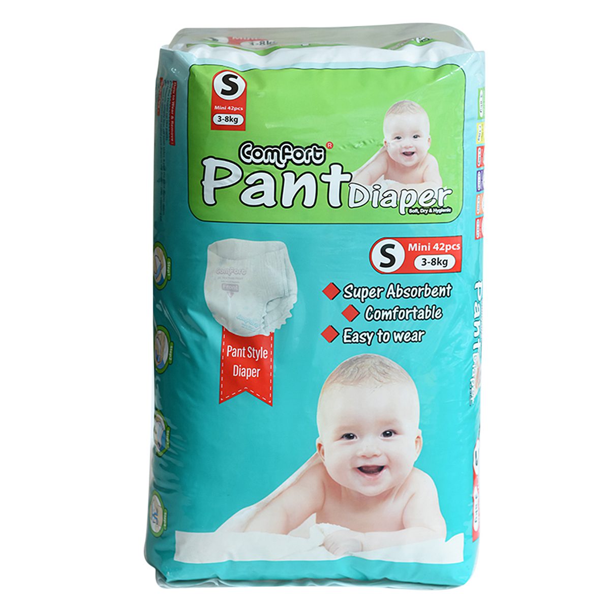 Comfort Baby Diaper Pant System S (3-8 kg) 42 Pices