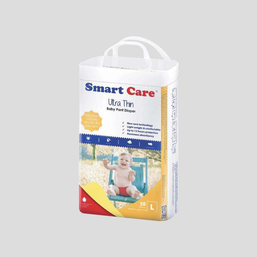 Smartcare Ultra Thin Baby Pant Diaper L Size (9 to 14kg) 50 pcs