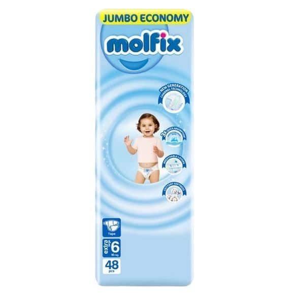 Molfix Belt Diaper 6 Jumbo Extra Large (15+ kg) 48 Pices ( Turkey )