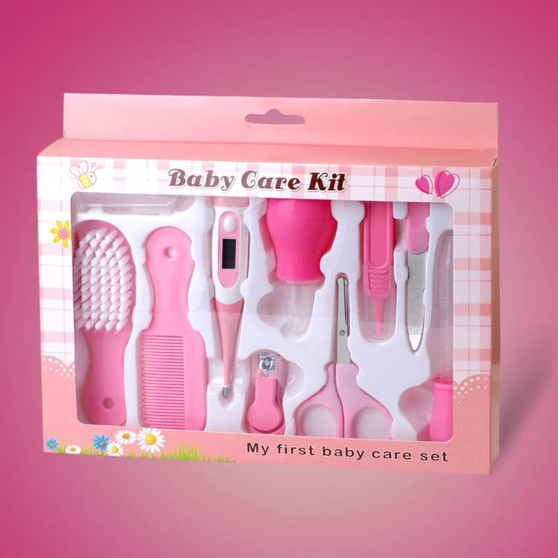 Baby Care Products Nail Set Newborn Infants Nail Clipper Scissors Comb Hair Brush Kits Kids Nail Cutter Grooming Kit