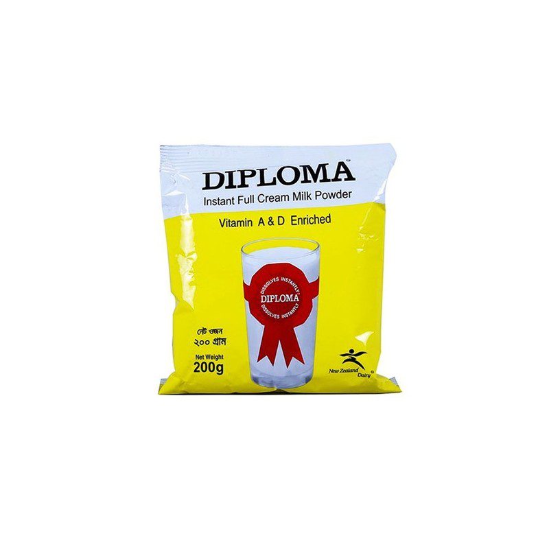 Diploma Instant Full Cream Milk Powder (Foil Pack) 200 gm