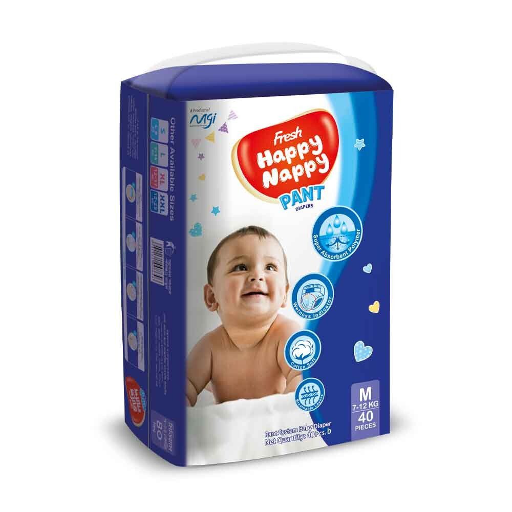 Fresh Happy Nappy Pant Diaper M (7- 12 kg) 40 pices