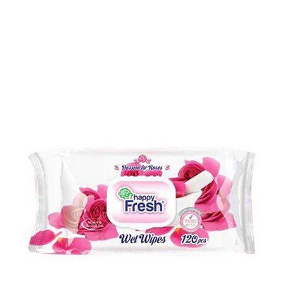 Happy Fresh Wet Wipes (Rose) 120 Pices