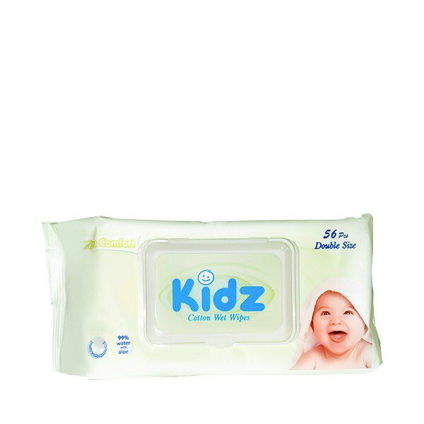 Kidz Cotton Baby Wet Wipes 56 pices