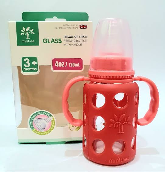 Minitree Feeding Bottle (Glass Body) 120ml