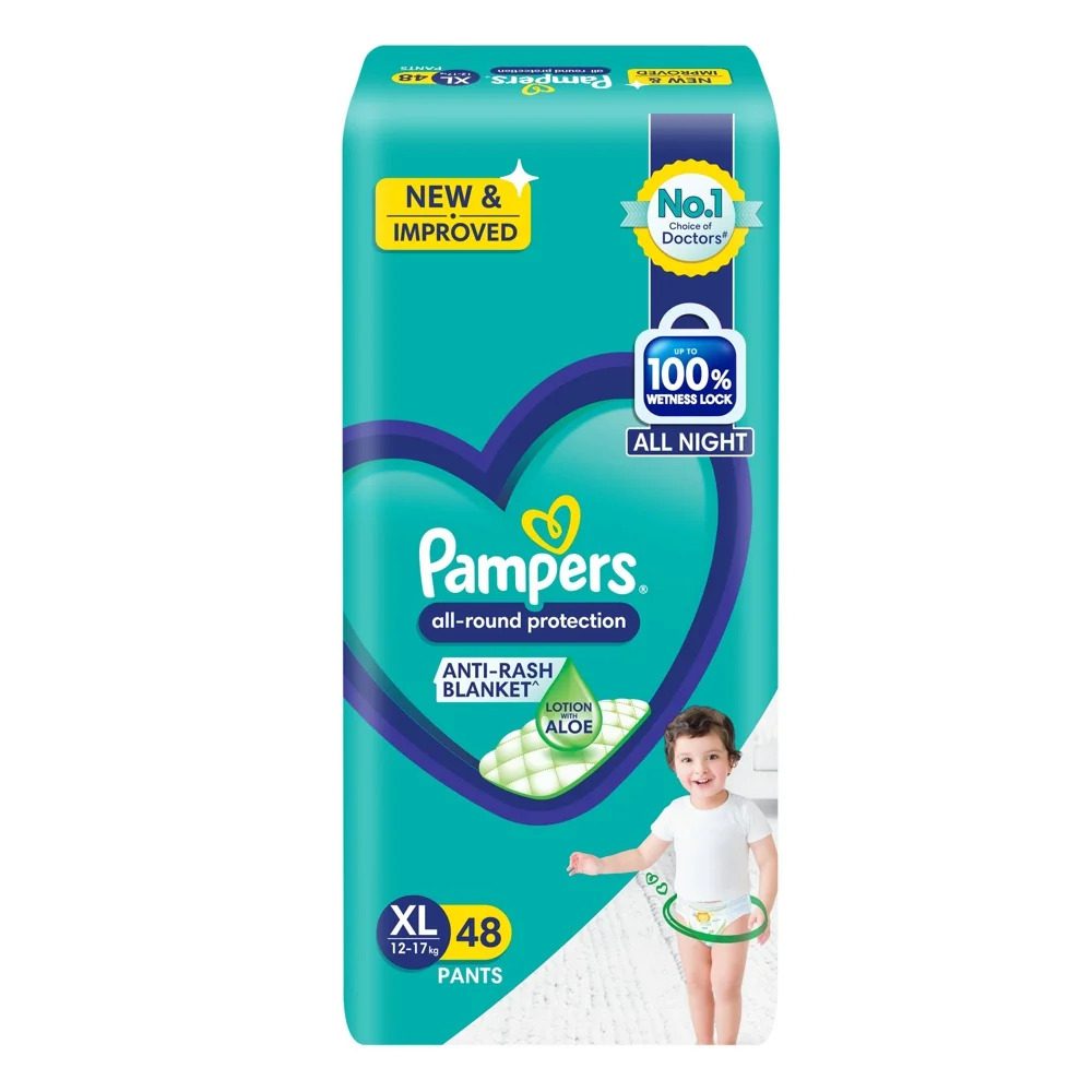 Pampers Baby Diaper Pant XL (12-17kg) 48 Pices ( Indian)