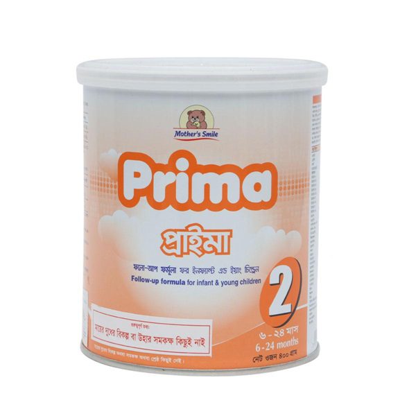 Mother's Smile Prima 2 Milk Tin (6-24 Months) 400 gm