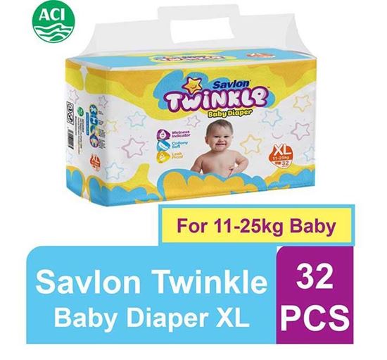 Savlon Twinkle Baby Diaper Belt XL (11-25 Kg) 32 Pieces