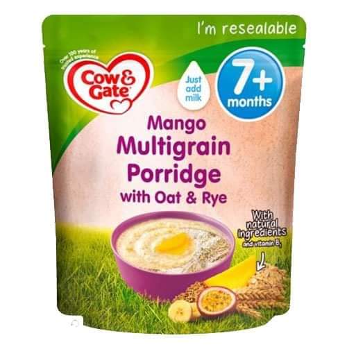 Cow & Gate Mango Multigrain Porridge with Oat & Rye 7+ month