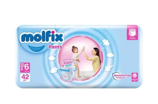 Molfix 6 Pant System Diaper Jumbo Extra Large (15-22 kg) 42 Pices ( Turkey )