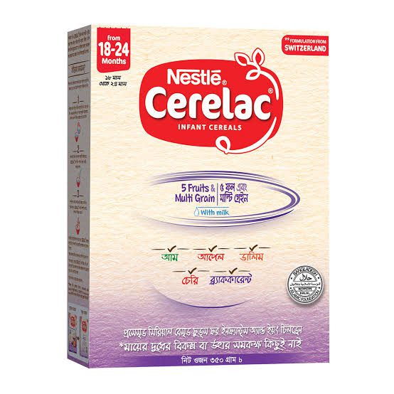 Cerelac 5 Fruits & Multi Grain ( 18 to 24 month ) 350 Gm ( Bangladeshi )