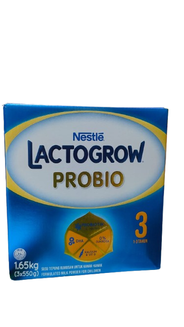 Nestle Lactogrow 3 Probio Formula Milk Powder (1 to 3 years) 1.65 kg (Malaysian)