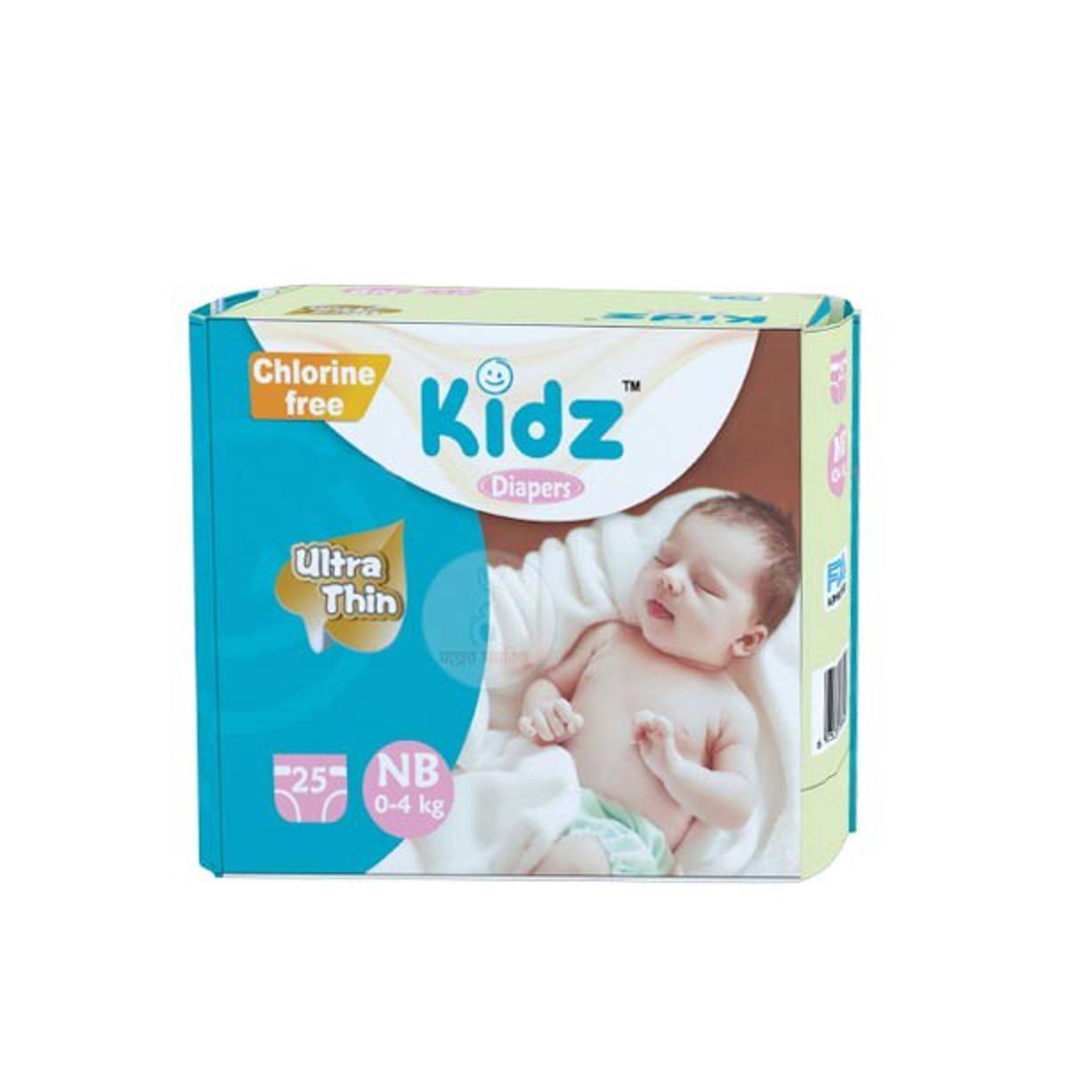 Kidz Baby Diaper Newborn Belt System (0-4kg) 25 Pices