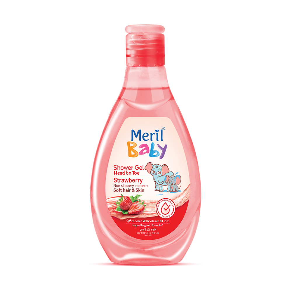 Meril Baby Shower Gel Strawberry Head to Toe 200ml